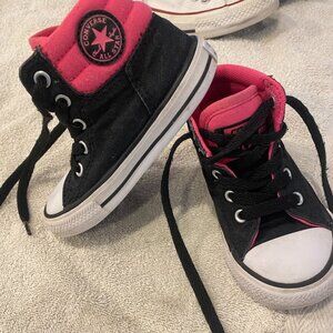 Converse All Star | Black and Pink High Tops - Little kids size 7